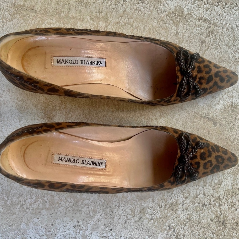 Manolo Blahnik Pony-Hair Animal-Print Pumps